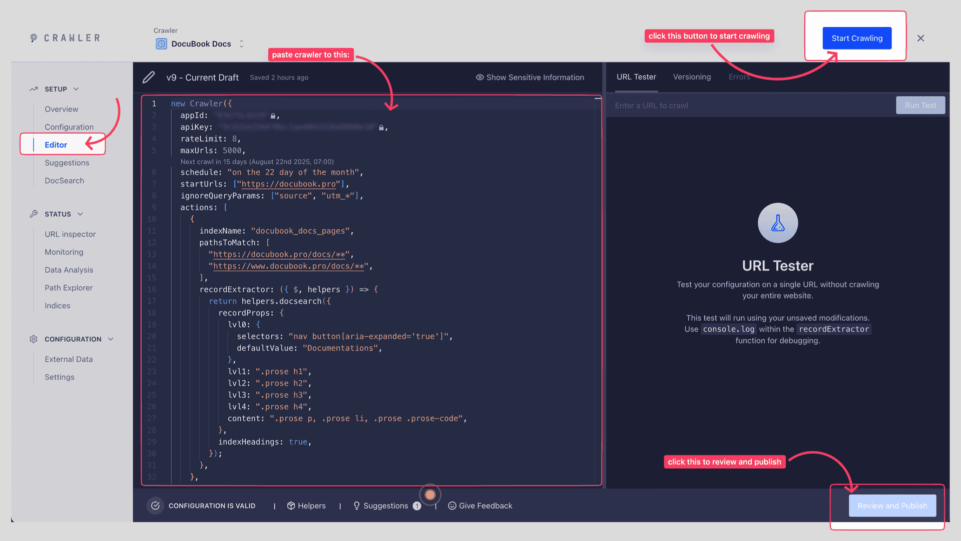 crawler editor